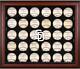 San Diego Padres Logo Mahogany Framed 30-ball Display Case