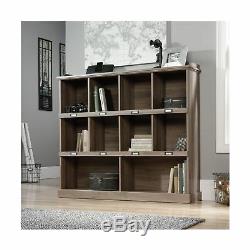 Sauder Bookcase Cubbyhole Top Shelf Storage Display Salt Oak Finish Furniture