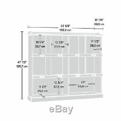 Sauder Bookcase Cubbyhole Top Shelf Storage Display Salt Oak Finish Furniture