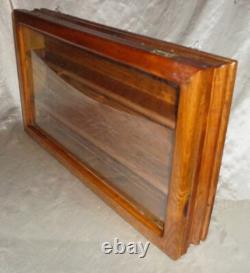 Shadowbox Wood Shelf Display Case Glass front Collectables Hanging Stand 23x13x3