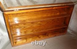 Shadowbox Wood Shelf Display Case Glass front Collectables Hanging Stand 23x13x3