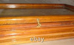 Shadowbox Wood Shelf Display Case Glass front Collectables Hanging Stand 23x13x3