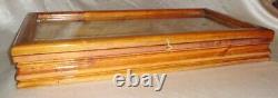 Shadowbox Wood Shelf Display Case Glass front Collectables Hanging Stand 23x13x3