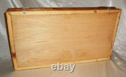 Shadowbox Wood Shelf Display Case Glass front Collectables Hanging Stand 23x13x3
