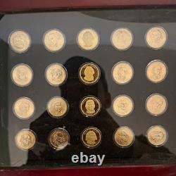 ShopCSNTV Wood Presidential Dollar Coin Display Case Box with Glass Lid Drawers