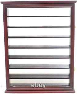 Shot Glass Display Case Solid Wood Wall Shot Glass Cabinet Rack Holder Lockable