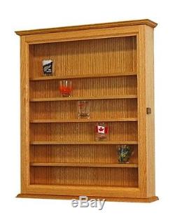 Shot Glass Display Case Wall Cabinet Made in the USA
