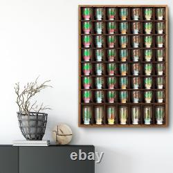 Shot Glass Display Case Wood Shot Glass Shelf Holder 56 Compartments