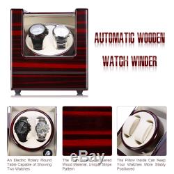 Single Automatic Watch Winder Wood Display Case Storage Organizer Box Gift