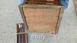 Small Antique Countertop Display Case Oak Wood Store Glass Watch Jewelry Chicago