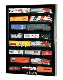 Small HO Scale Train Model Trains Locomotive Engine Display Case Cabinet Locks