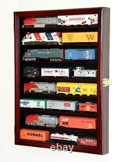 Small HO Scale Train Model Trains Locomotive Engine Display Case Cabinet Locks