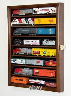 Small HO Scale Train Model Trains Locomotive Engine Display Case Cabinet Locks