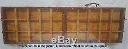Solid Exotic Wood Portable Display Case 30 Compartments Custom Made NEVER USED