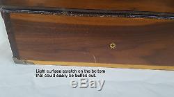 Solid Exotic Wood Portable Display Case 30 Compartments Custom Made NEVER USED