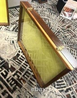 Solid Handmade USA Wood Display Case 30.5 x 18.25x3.5 Coins fishing lures reels
