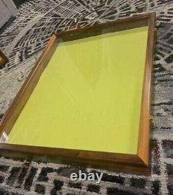 Solid Handmade USA Wood Display Case 30.5 x 18.25x3.5 Coins fishing lures reels