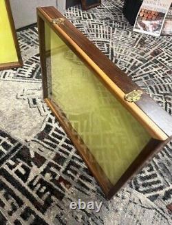 Solid Handmade USA Wood Display Case 30.5 x 18.25x3.5 Coins fishing lures reels