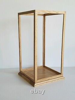 Solid Oak Wood Handmade Display Case 10 Length x 10 Width x 18 Height