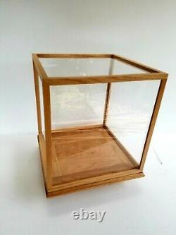 Solid Oak Wood Handmade Display Case 12 Length x 12 Width x 15 Height