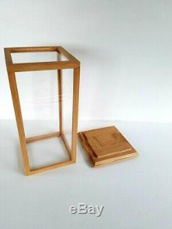 Solid Oak Wood Handmade Display Case for Doll 10 Length x 10 Width x 21 tall