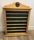 Solid Wood 63-golf Ball Display Case Cabinet With Logo Souvenir Collection