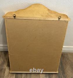 Solid Wood 63-Golf Ball Display Case Cabinet with Logo Souvenir Collection