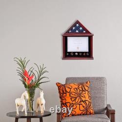 Solid Wood Flag Display Case Military Shadow Box Fit a Folded 3'x5' Flag for