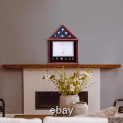 Solid Wood Flag Display Case Military Shadow Box Fit a Folded 3'x5' Flag for