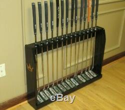 Solid Wood Floor Display Rack Case for 14 Scotty Cameron Putters set Golf Clubs