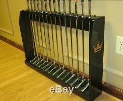 Solid Wood Floor Display Rack Case for 14 Scotty Cameron Putters set Golf Clubs