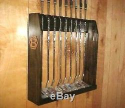 Solid Wood Golf Club Display Case Wall or Floor Rack for 9 Bettinardi Putters