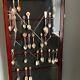 Spoon Display Case 60 Pcs Tea Souvenir Collection Cherry Wood Holder Wall Rack