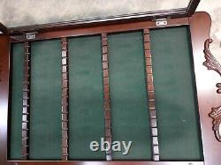 Spoon Display Case Collector Rack Holder Cabinet Shadow Box Wall, Holds 60