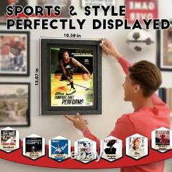 Sports Magazine Frame 4 Pack, Premium Wood Display Case for 8 x 10.5 Magazi
