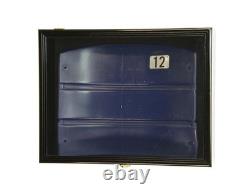 Stadium Seat Back Display Case Black Wood NFL Baseball Chair Shadow Box Cabinet
