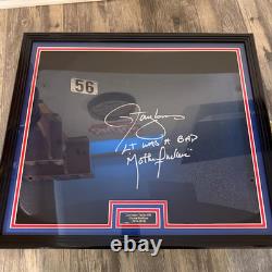 Stadium Seat Back Display Case Black Wood NFL Baseball Chair Shadow Box Cabinet