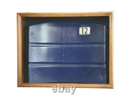 Stadium Seat Back Display Case Walnut Wood NFL Baseball Chair Shadow Box Cabinet