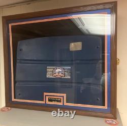 Stadium Seat Back Display Case Walnut Wood NFL Baseball Chair Shadow Box Cabinet