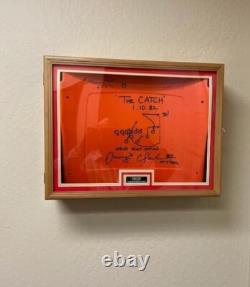 Stadium Seat Back Display Case Walnut Wood NFL Baseball Chair Shadow Box Cabinet