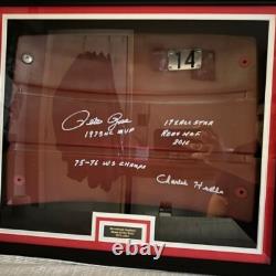 Stadium Seat Back Display Case Walnut Wood NFL Baseball Chair Shadow Box Cabinet