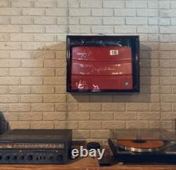 Stadium Seat Back Display Case Walnut Wood NFL Baseball Chair Shadow Box Cabinet