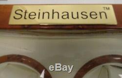 Steinhausen Quad 4 + 2 Watch Winder Display/Storage Case Burl Wood (5E3.31. JK)