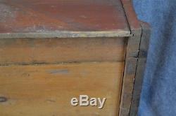 Store display Merrick's thread box drawers 22 in. Red wash antique original 1800
