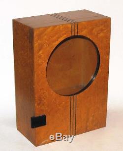 Stylish Art Deco Barber Cabinet Dental Medical Tattoo Wood & Round Glass Burton