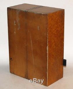 Stylish Art Deco Barber Cabinet Dental Medical Tattoo Wood & Round Glass Burton