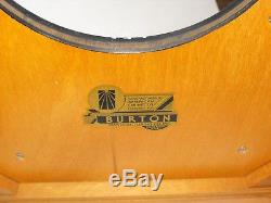 Stylish Art Deco Barber Cabinet Dental Medical Tattoo Wood & Round Glass Burton