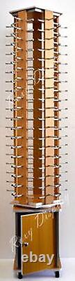 Sunglasses Racks Display Stand Case Pentagon Wooden Spinning Rack #MZ5015-5-SU