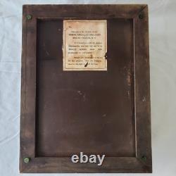 Sunset Soap Dyes Antique Store Counter Display Case Wood Advertising Cabinet VTG
