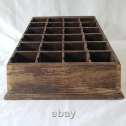 Sunset Soap Dyes Antique Store Counter Display Case Wood Advertising Cabinet VTG